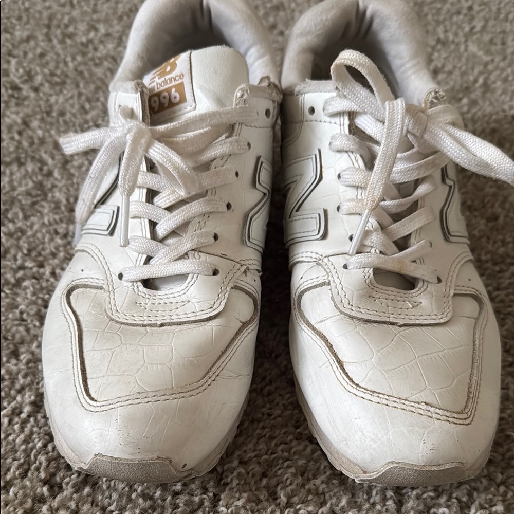 New Balance White Athletic Sneakers